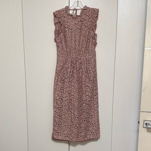 Kate Spade Lace Midi Dress in Dusty Pink